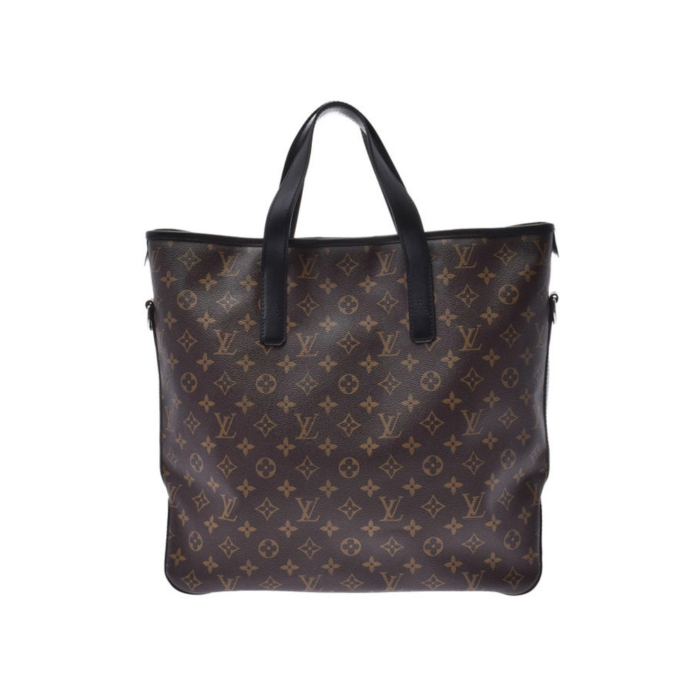 Louis Vuitton Macassar Brown Davis Black Brown Leather Tote Bag Strap